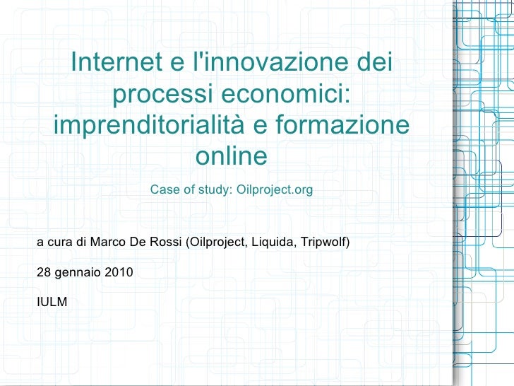 VIDEO DA OILPROJECT SCARICA